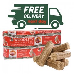 Woodlets Briquettes – Home Delivery Pack | Next Day Delivery Included
